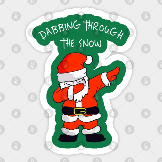 Dabbing through the snow, happy christmas Sticker by Totallytees55